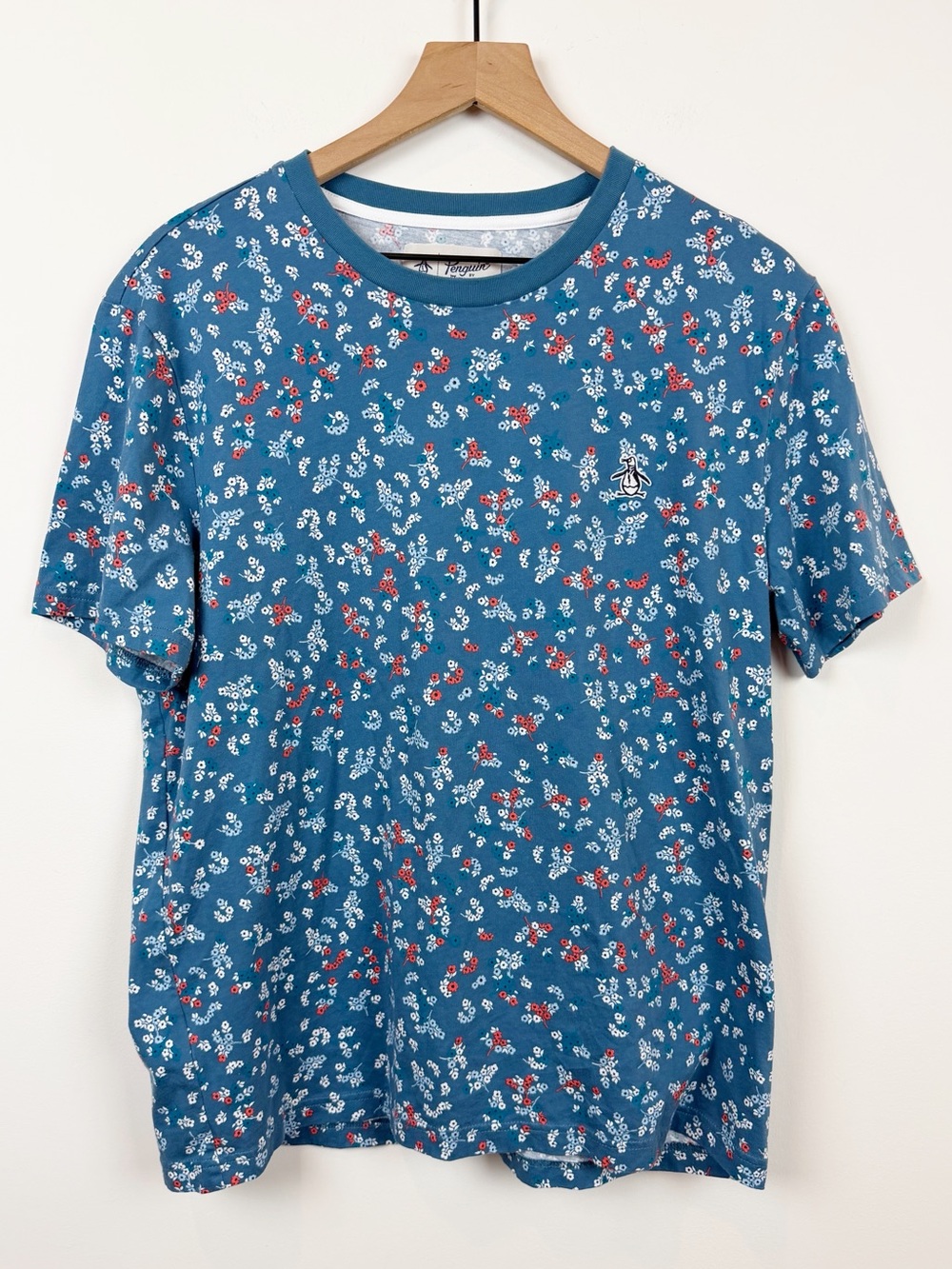 Original Penguin Blue Floral Crewneck Tee